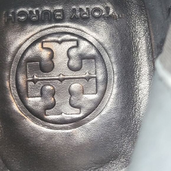 Tory Burch Women's Boot Size 8.5  Black Suede Heeled Chelsea Shoes - Picture 5 of 8